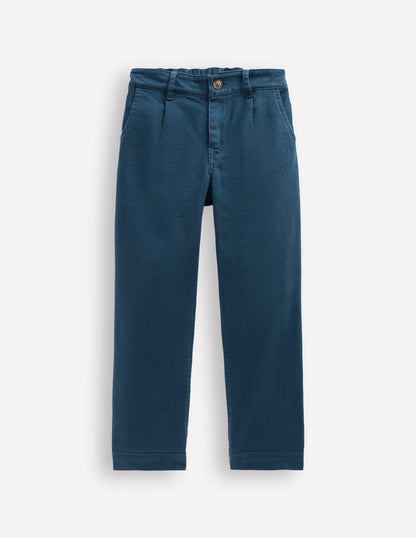 Everyday Straight Leg Trousers-Blueberry Pie Twill-1