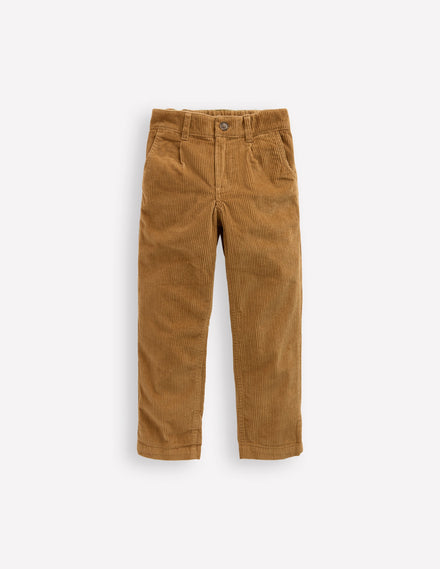 Everyday Relaxed Trousers-Camel Cord