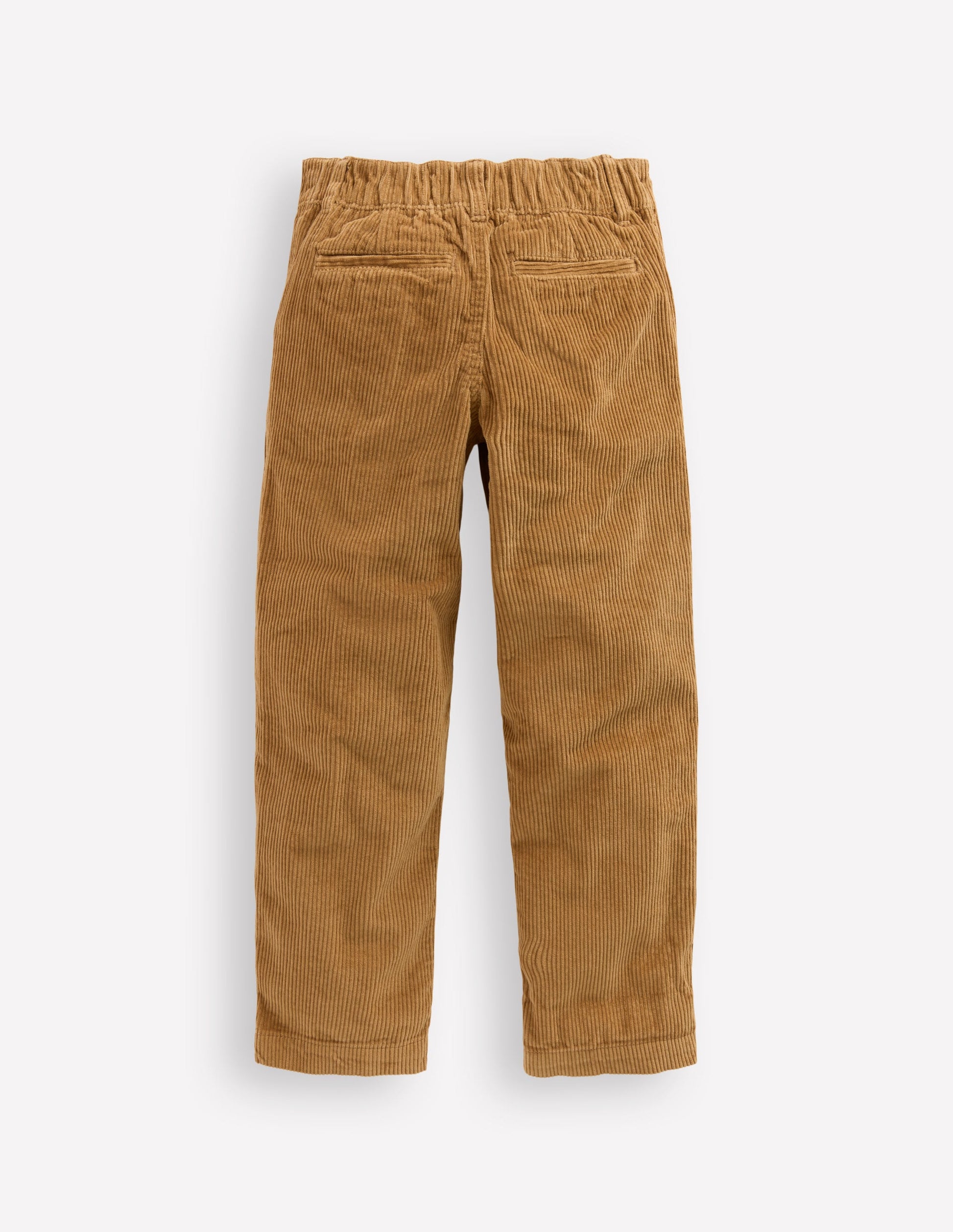 Everyday Straight Leg Trousers-Camel Cord-4
