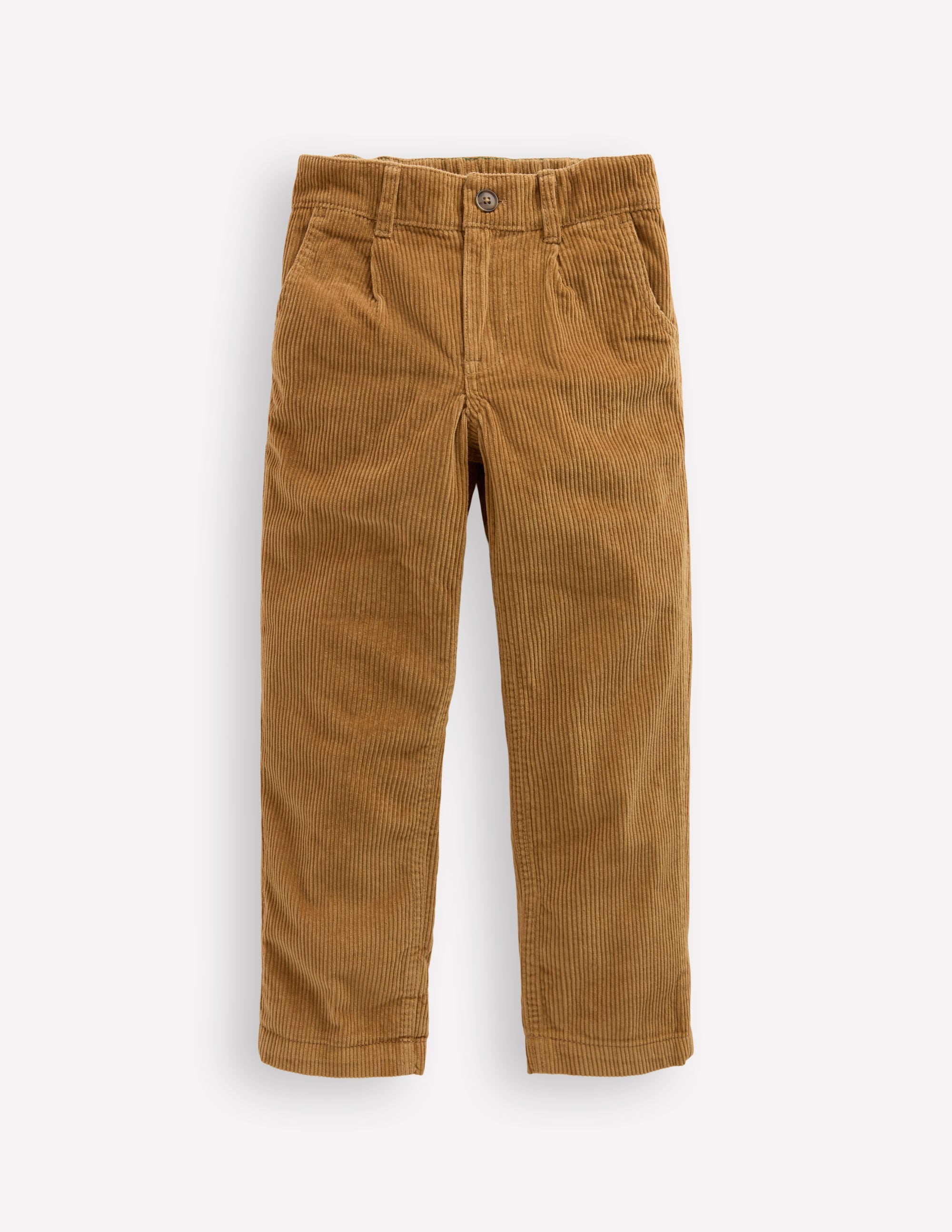 Everyday Straight Leg Trousers-Camel Cord - Image 3