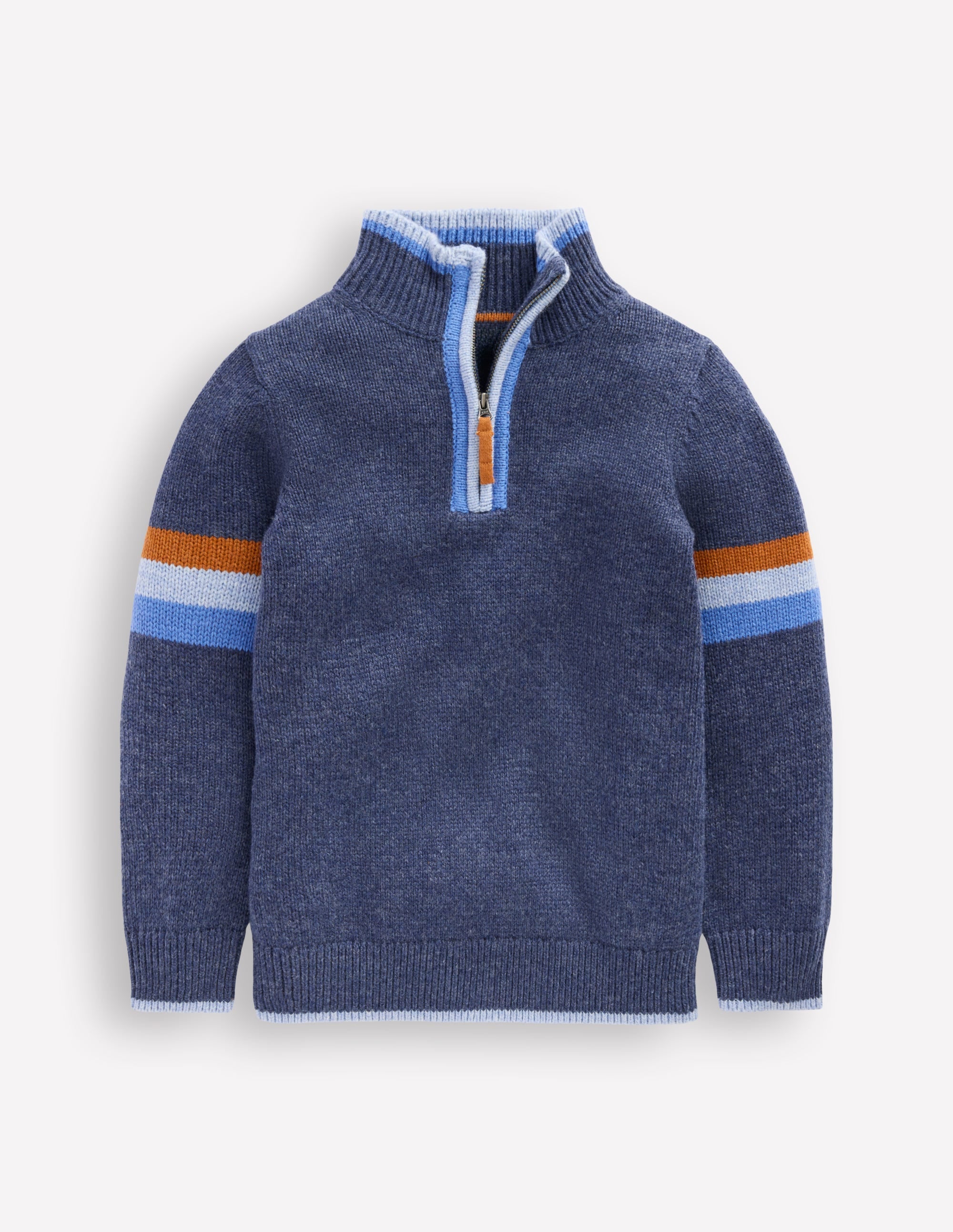 Heritage Half-Zip Jumper-College Navy - Image 1