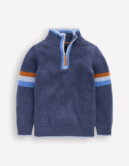 Heritage Half-Zip Jumper-College Navy-1