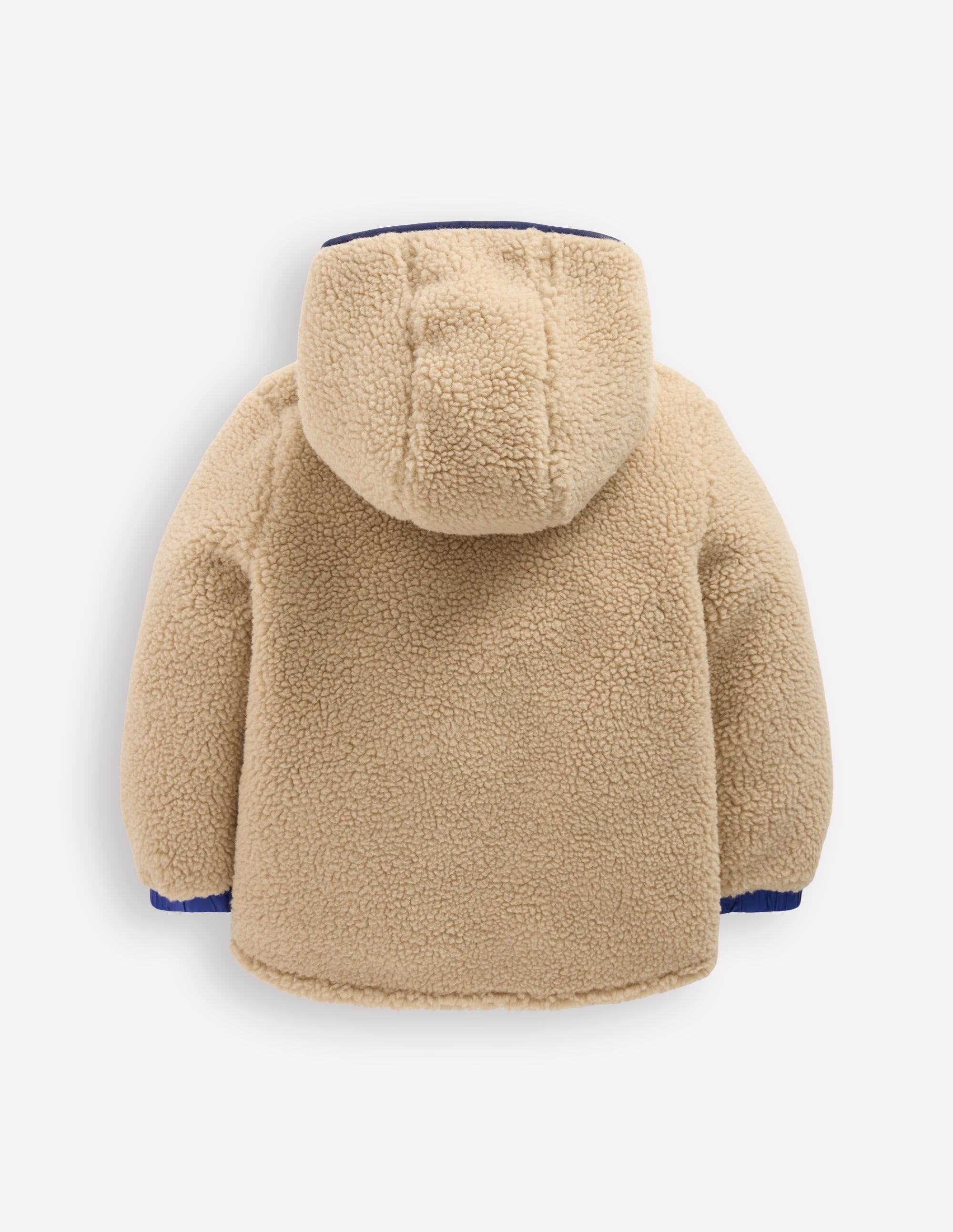 Reversible Cosy Borg Jacket-Mazarine Blue - Image 2