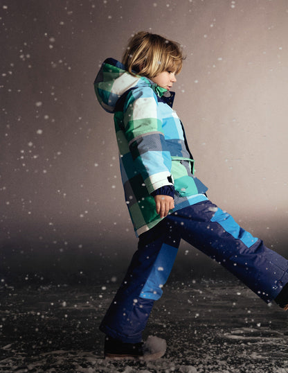 All-Weather Waterproof Coat-Green Check-1
