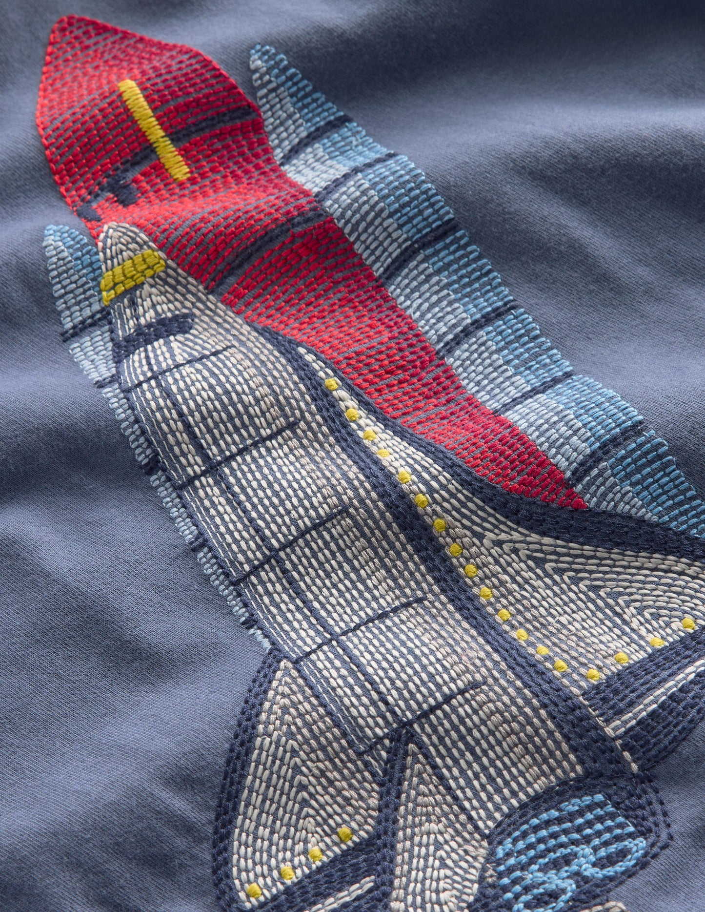 Glow Superstitch T-shirt-Robot Blue Rocket