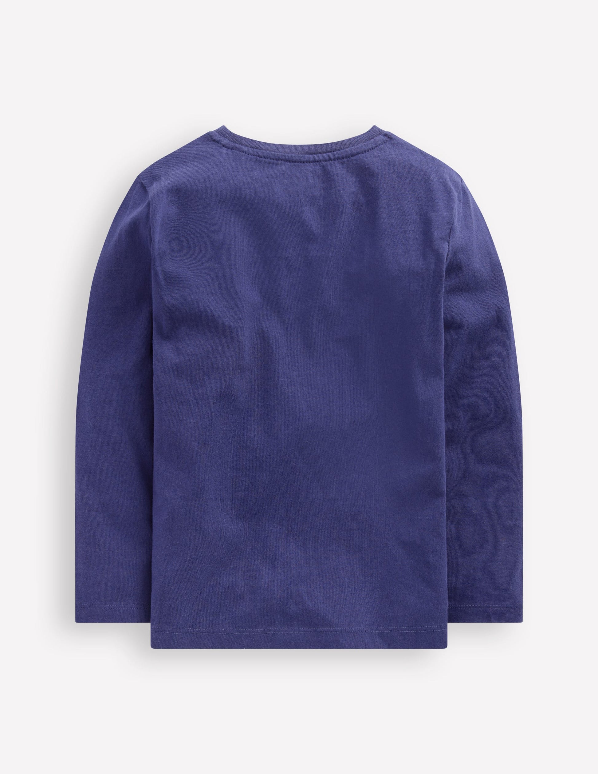 Zip Detail Appliqué T-shirt-Starboard Blue Caldron-2