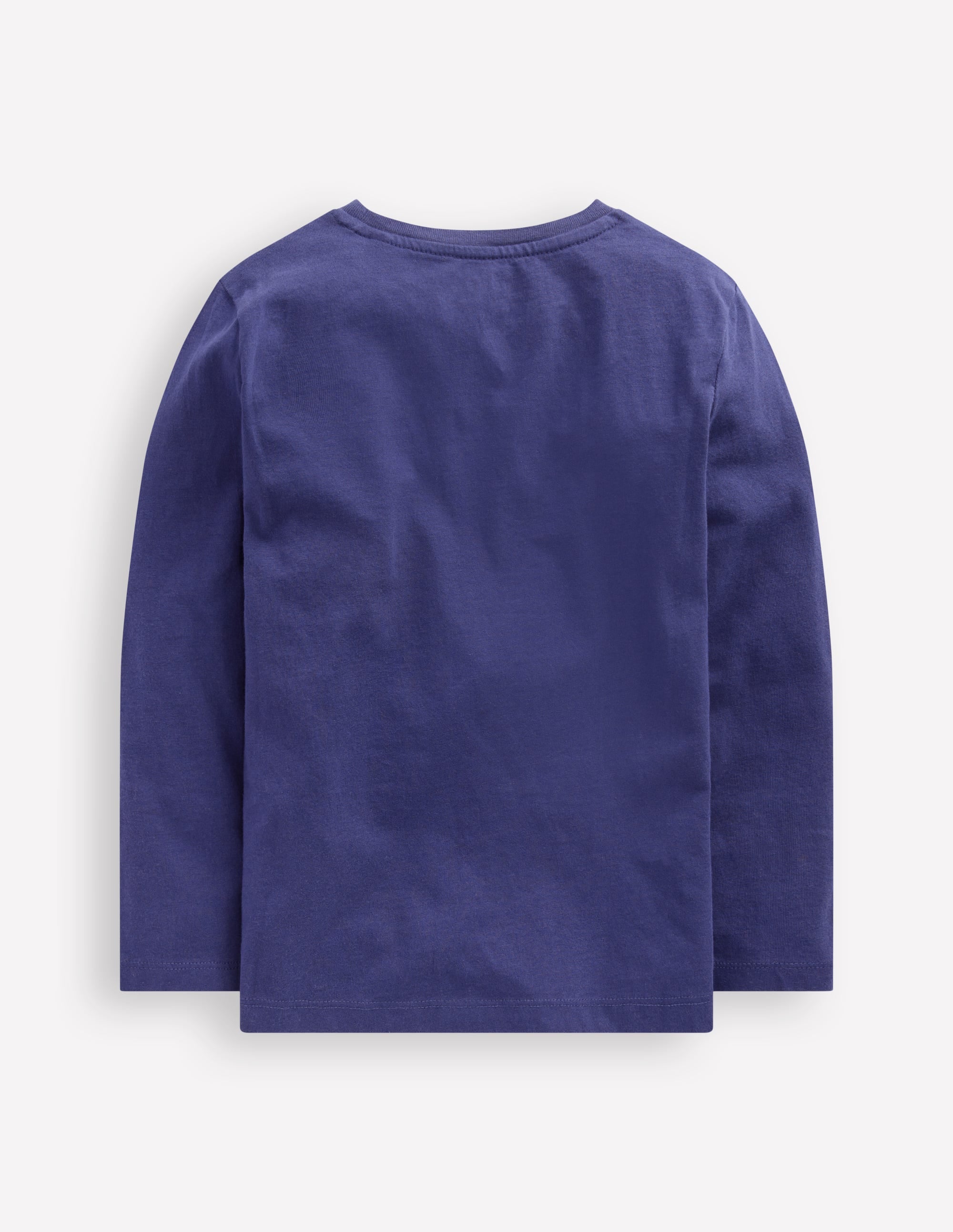Zip Detail Appliqué T-shirt-Starboard Blue Caldron - Image 2