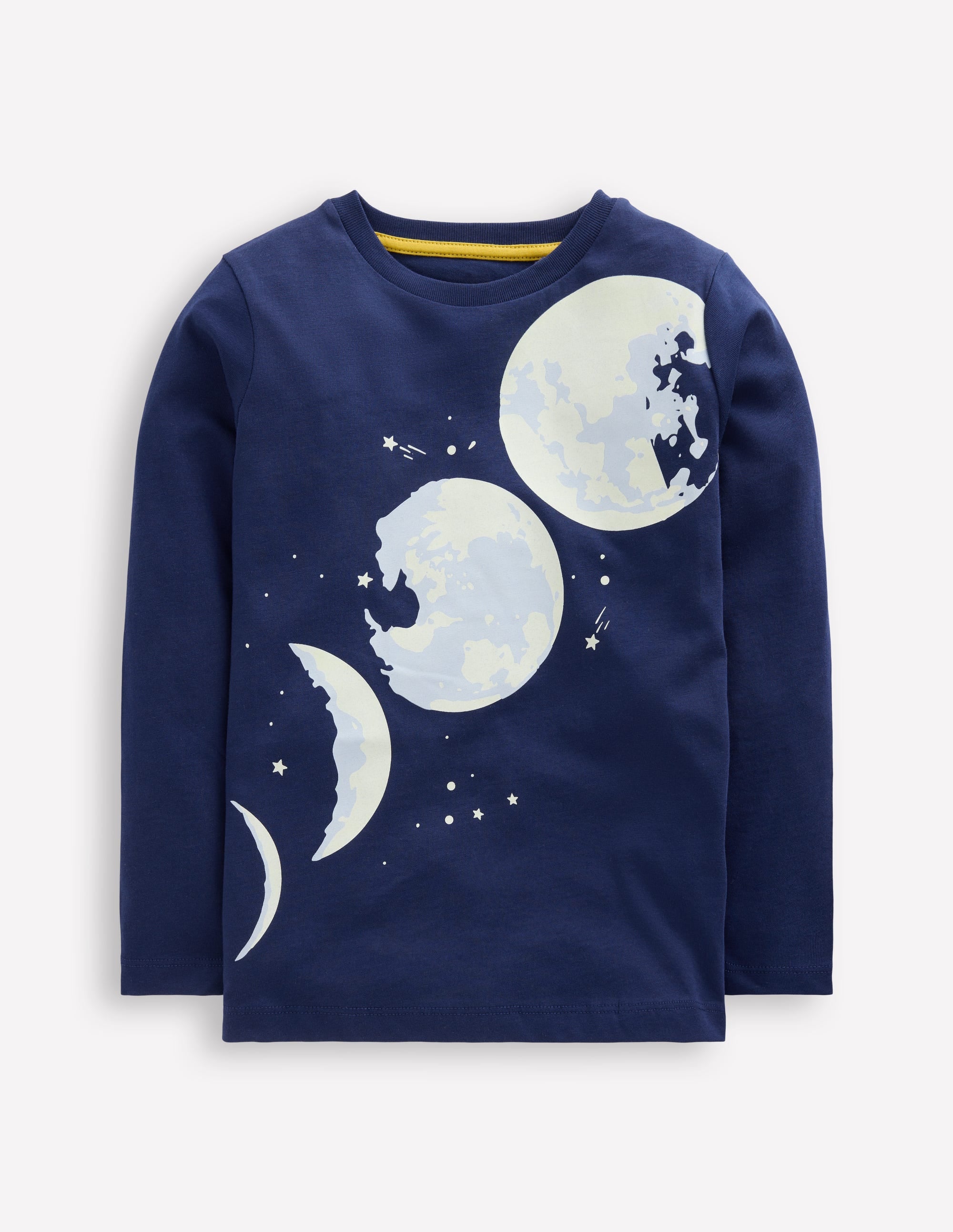 Long Sleeve Glow T-shirt-College Navy Moon - Image 1