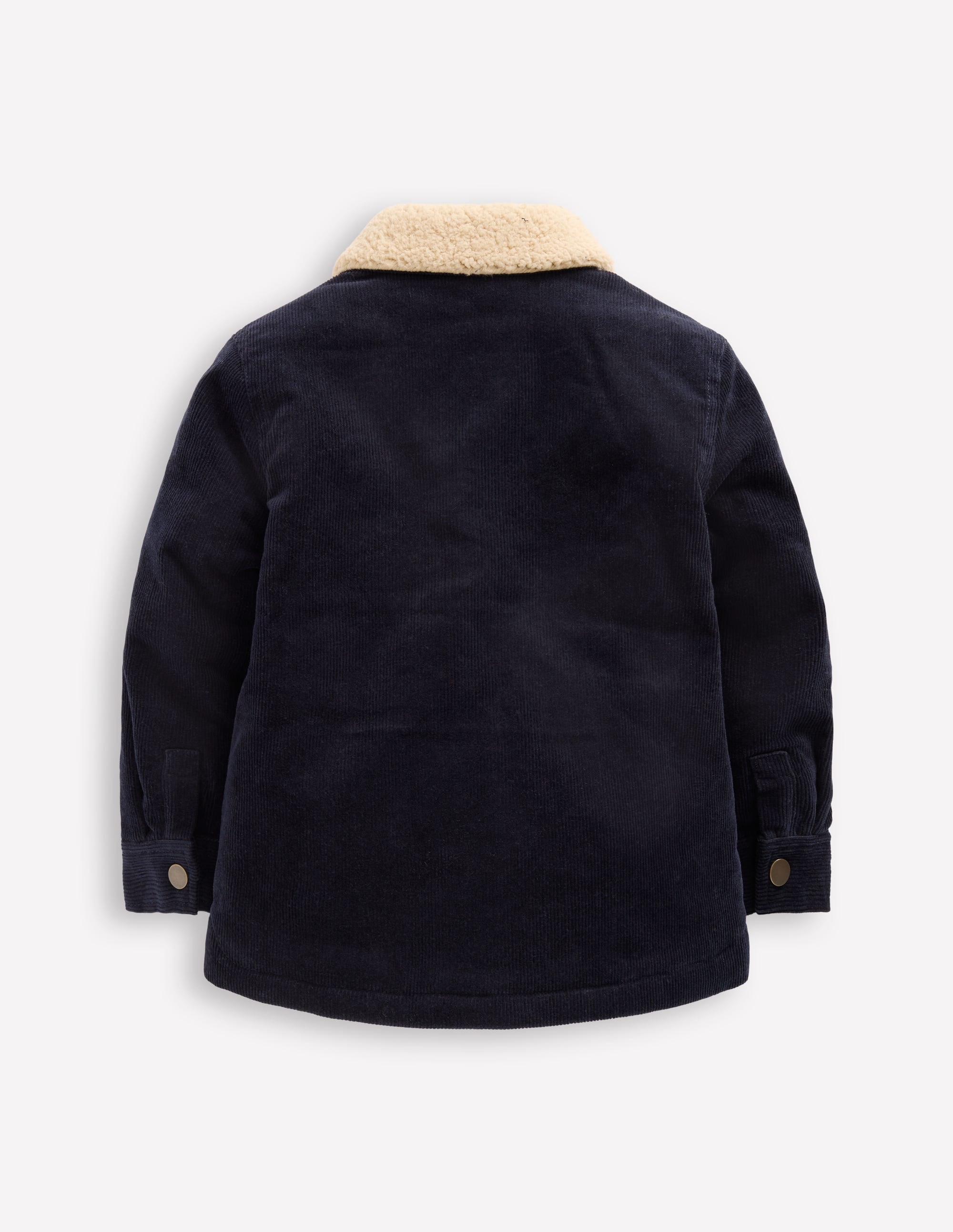 Borg Lined Cord Jacket-College Navy - Image 2