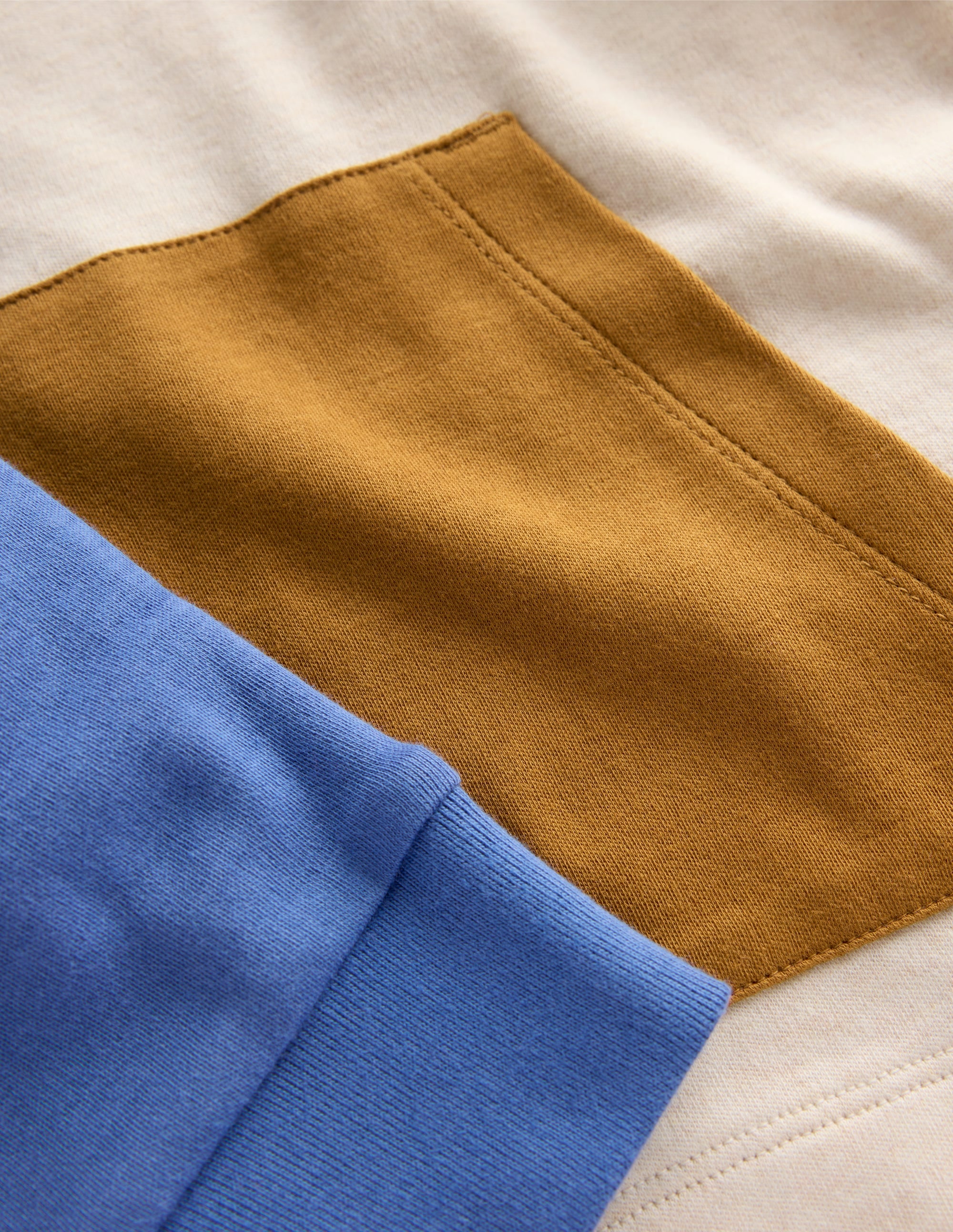 Hooded Mid-weight T-shirt-Oatmeal Marl/ Blue River - Image 6