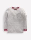 Cosy Mid-weight T-shirt-Grey Marl