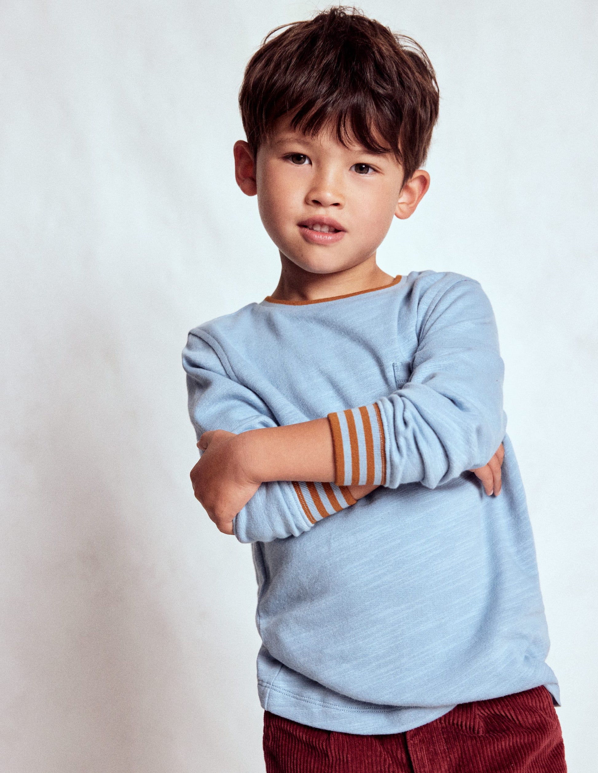 Cosy Mid-weight T-shirt-Glacier Blue-1