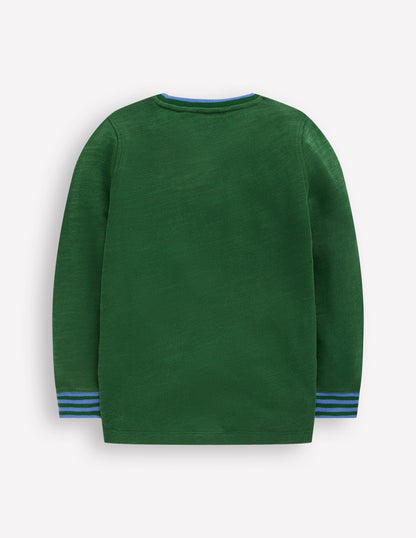 Cosy Mid-weight T-shirt-Pine Green-5