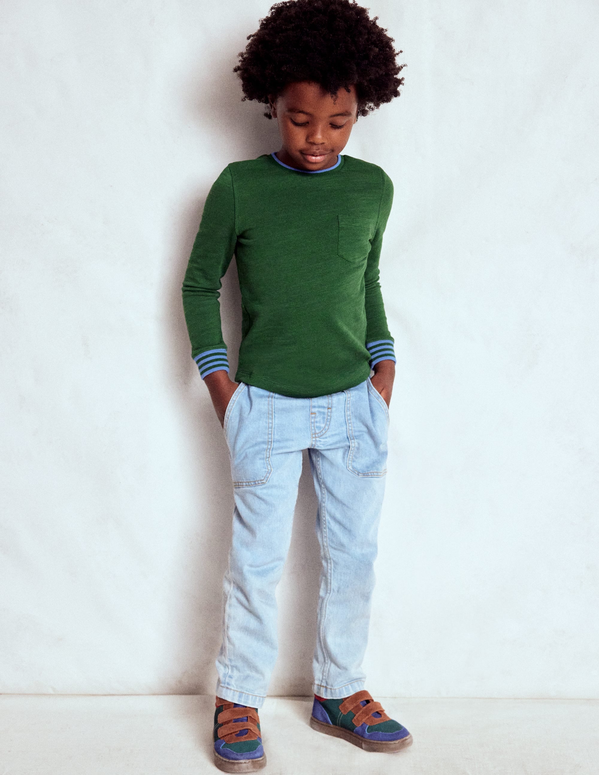 Cosy Mid-weight T-shirt-Pine Green - Image 2