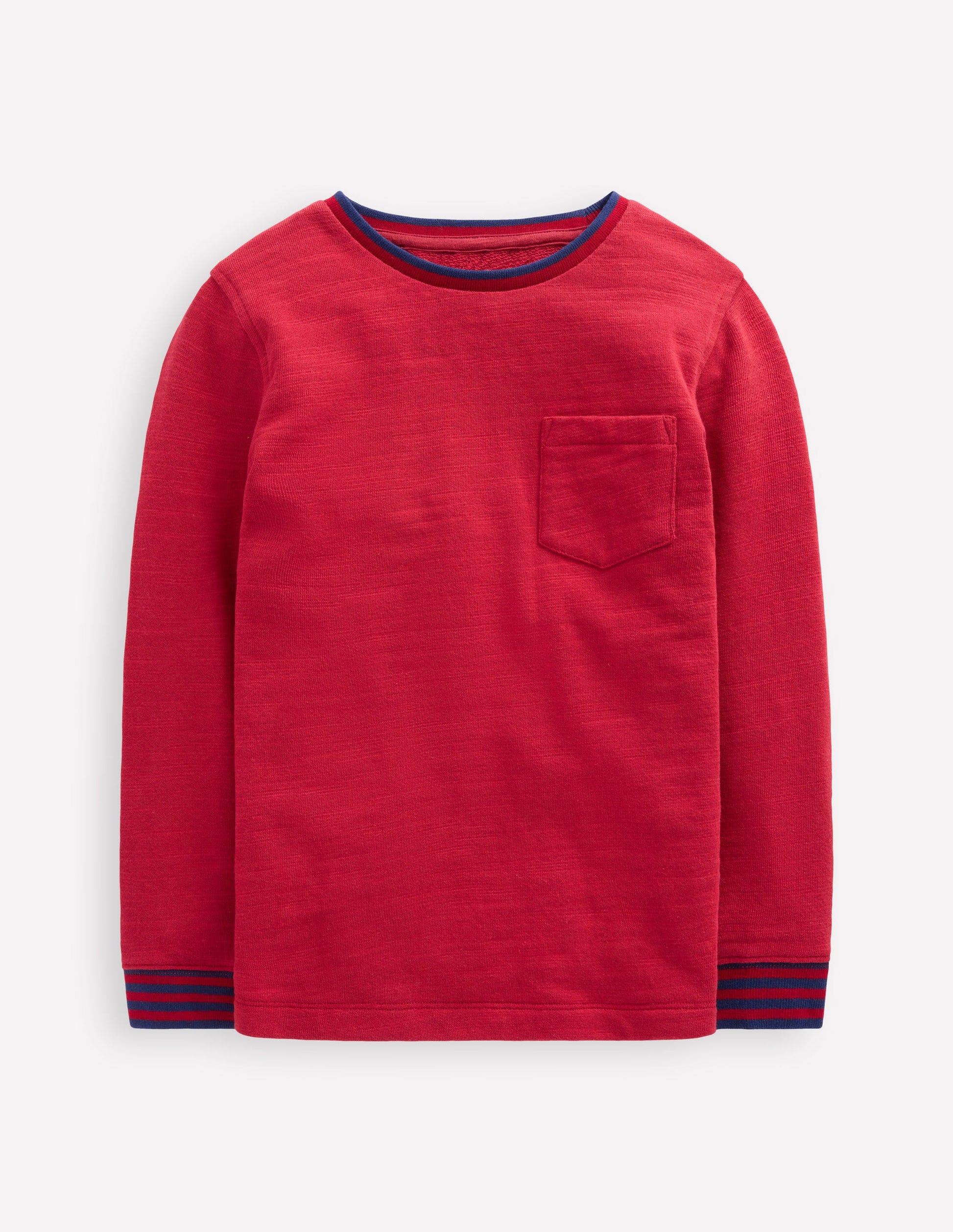 Cosy Mid-weight T-shirt-Red Liquorice/ Sapphire Blue-4