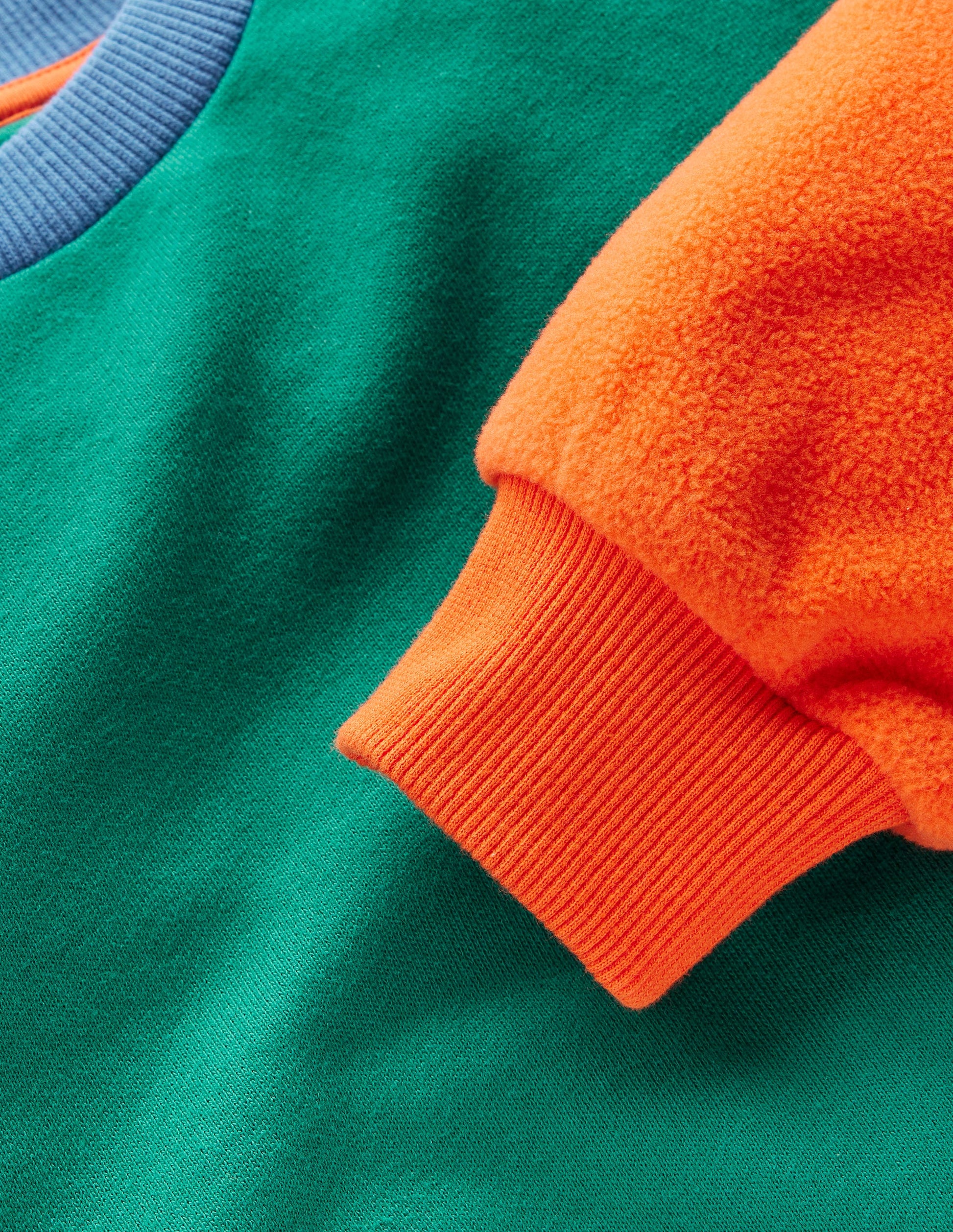 Colourblock Sweatshirt-Jewel Green Colourblock-3