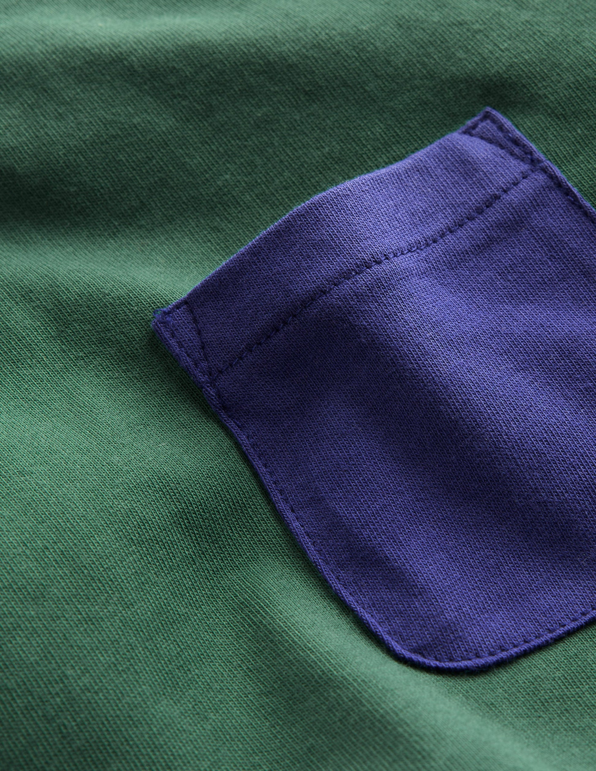 Colour Block T-shirt-Smoke Pine/ Starboard Blue-6
