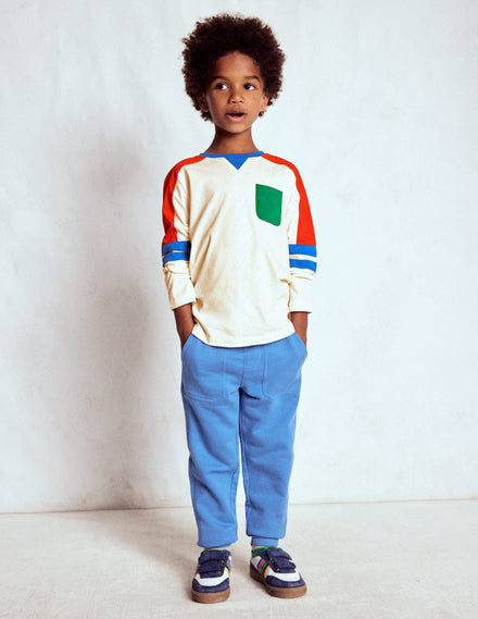 Colour Block T-shirt-Soft Ivory Multi