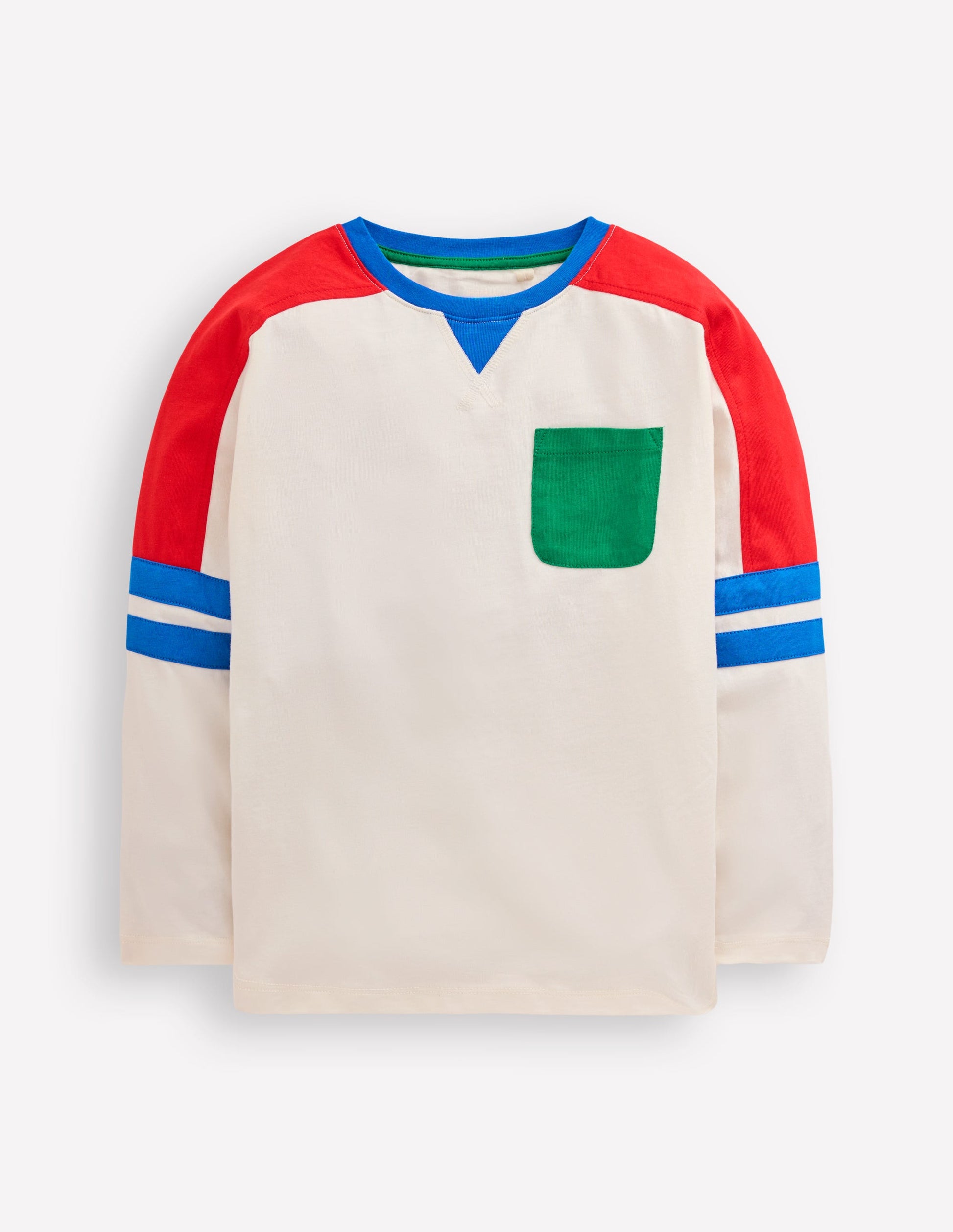 Colour Block T-shirt-Soft Ivory Multi-4