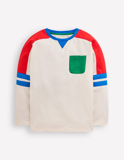Colour Block T-shirt-Soft Ivory Multi-4