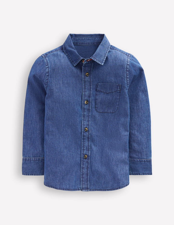 Denim Shirt-Mid Vintage Denim (Mid Wash)