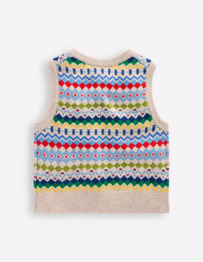 Fair Isle Tank-Oatmeal Marl Fair Isle-3