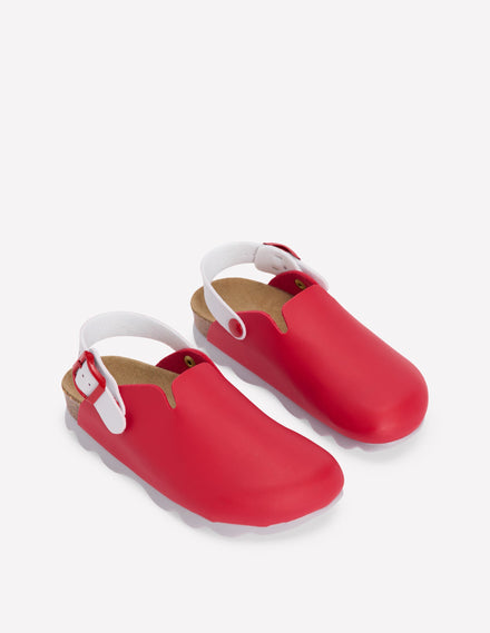 Colourblock Clogs-Firecracker Red