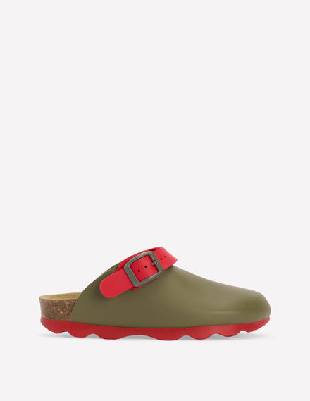 Colourblock Clogs-Bottle Green