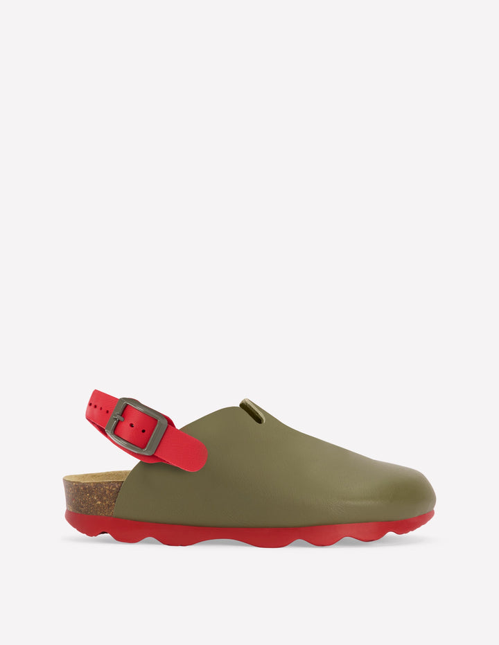 Colourblock Clogs-Bottle Green