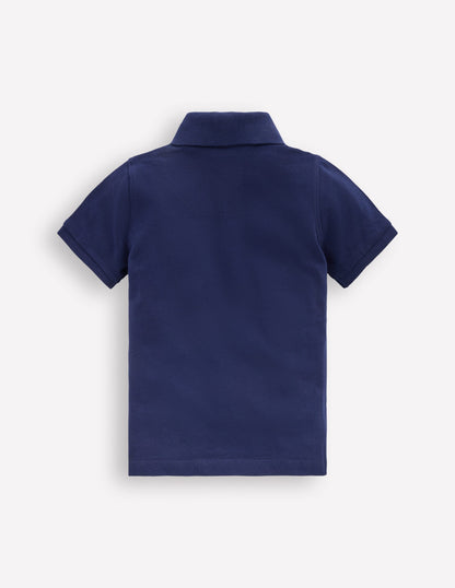 Piqué Polo Shirt-College Navy-2