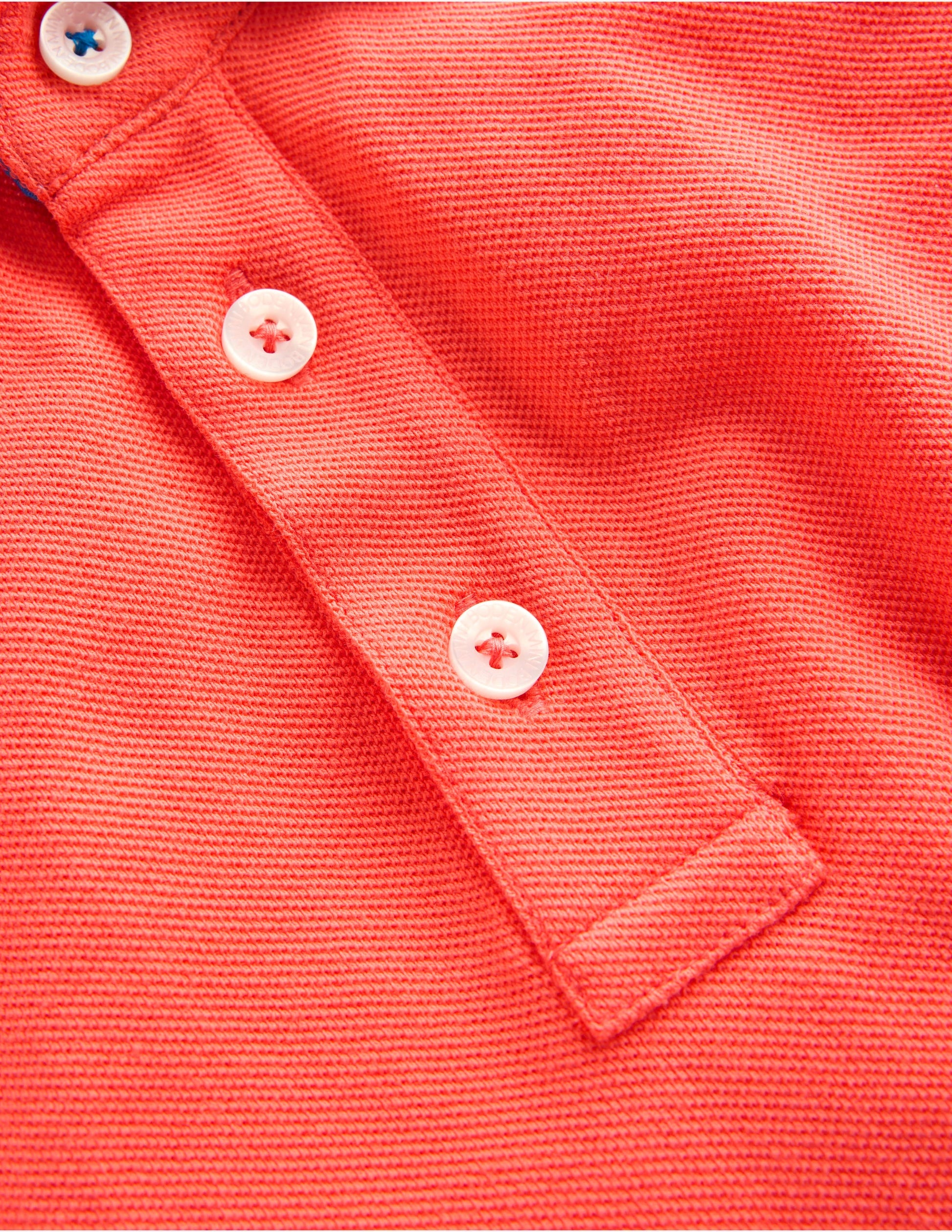 Piqué Polo Shirt-Coral Orange-3