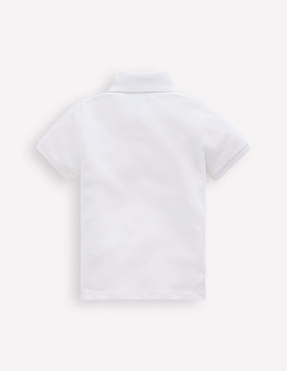 Piqué Polo Shirt-White-2