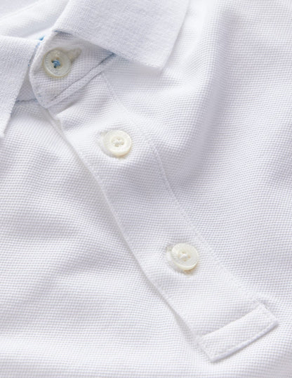 Piqué Polo Shirt-White-3