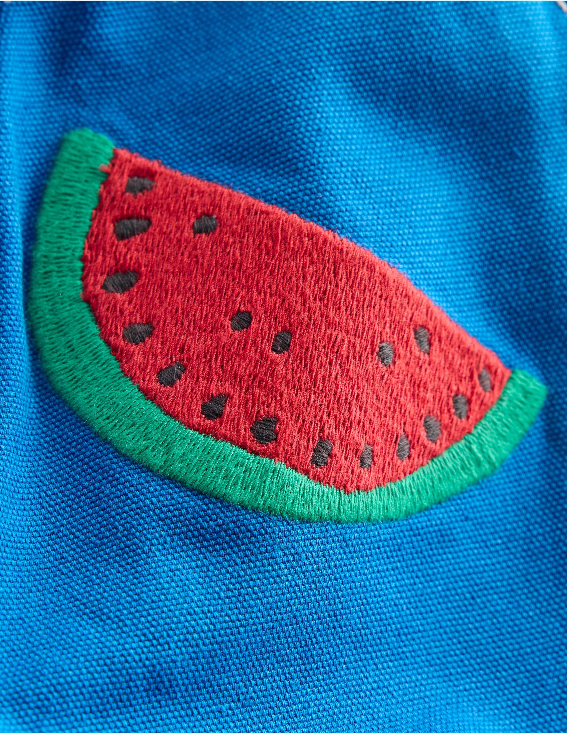Pull-On Cotton Shorts-Fruit Embroidery-4