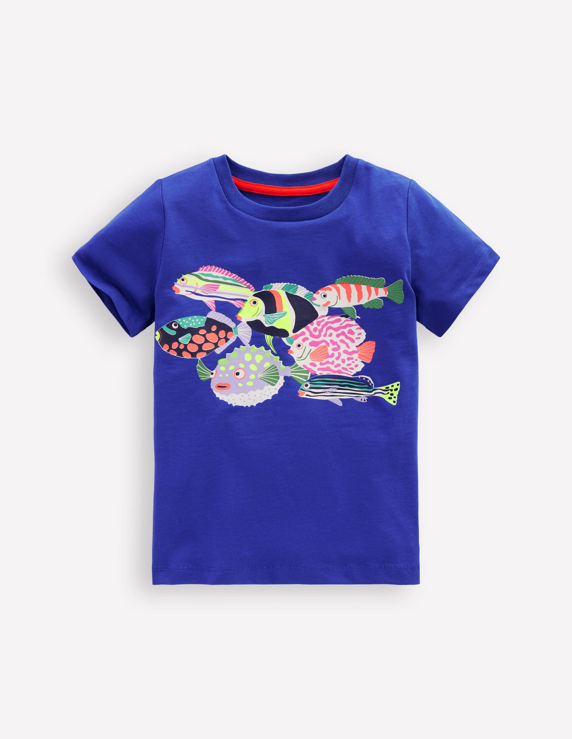Short Sleeve Riso T-Shirt-Blue Heron Fish-4