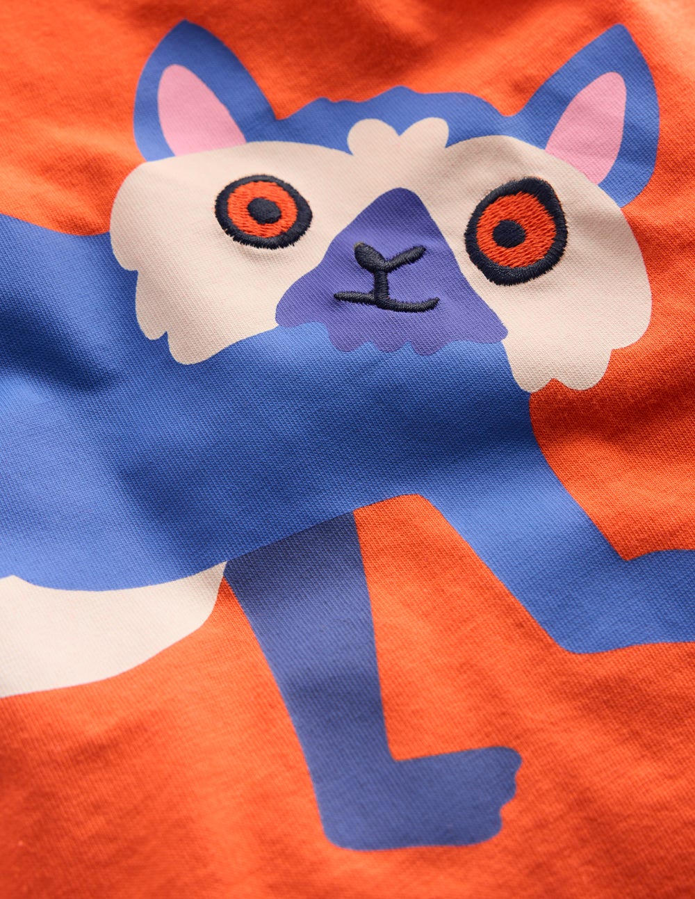 Fun Graphic T-shirt-Vermillion Orange Limur-4