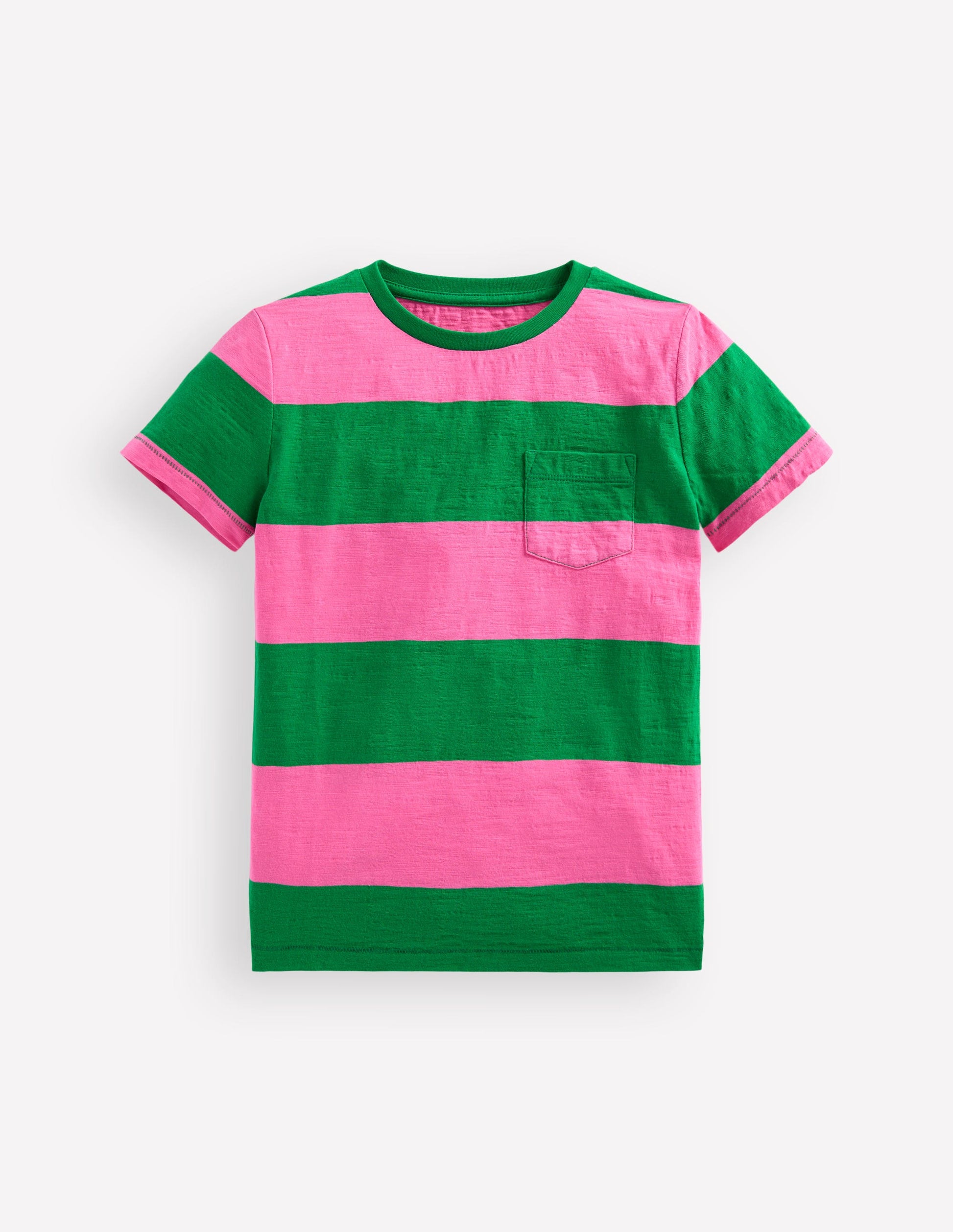 Everyday Short Sleeve T-Shirt-Sorbet Pink/ Rich Emerald-1
