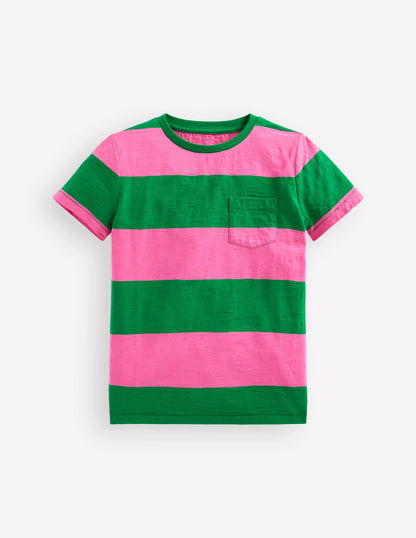 Everyday Short Sleeve T-Shirt-Sorbet Pink/ Rich Emerald-1