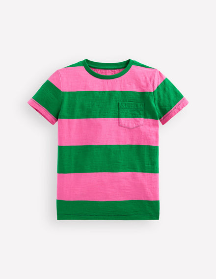Everyday Short Sleeve T-Shirt-Sorbet Pink/ Rich Emerald