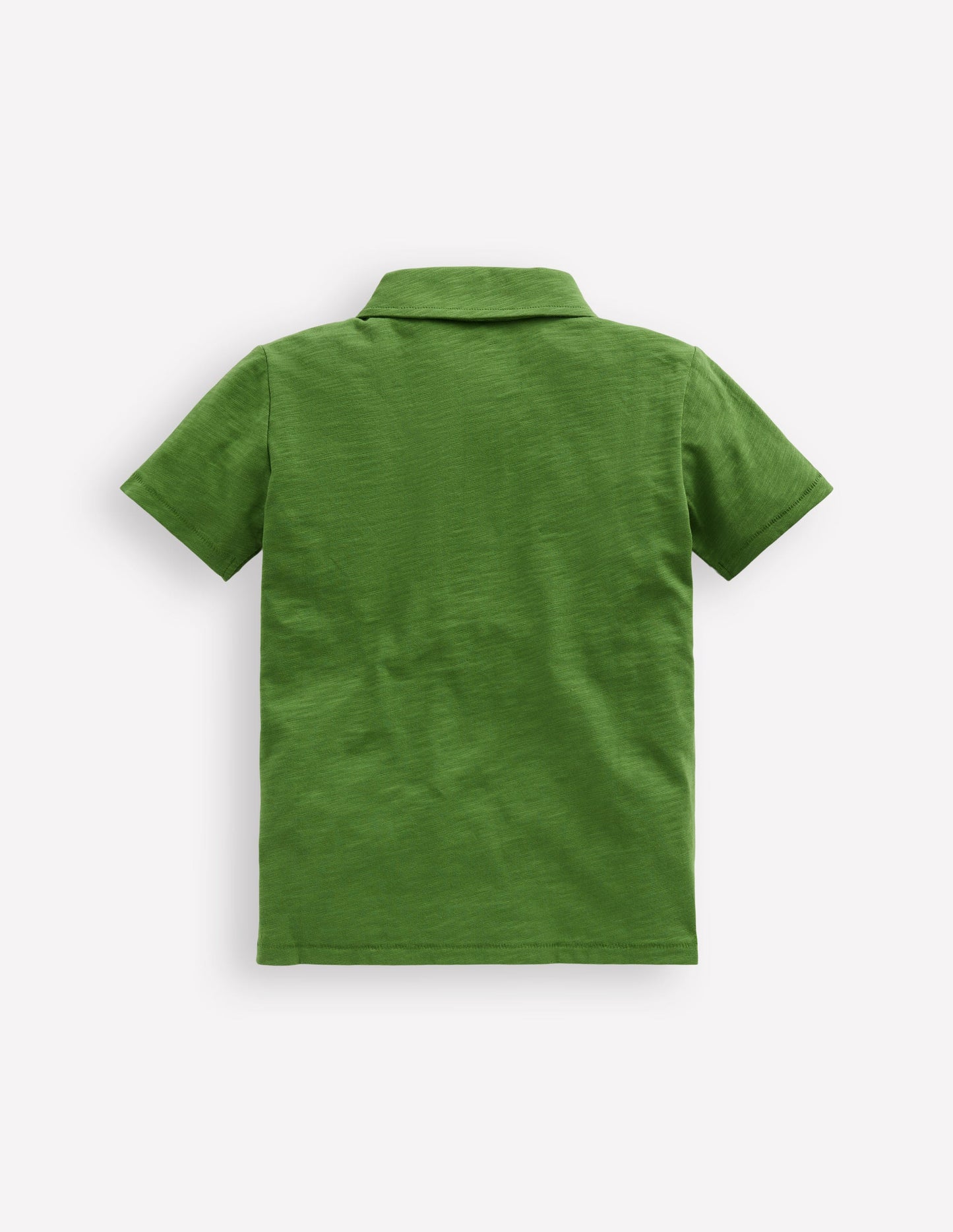 Slub Polo Shirt-Broccoli Green