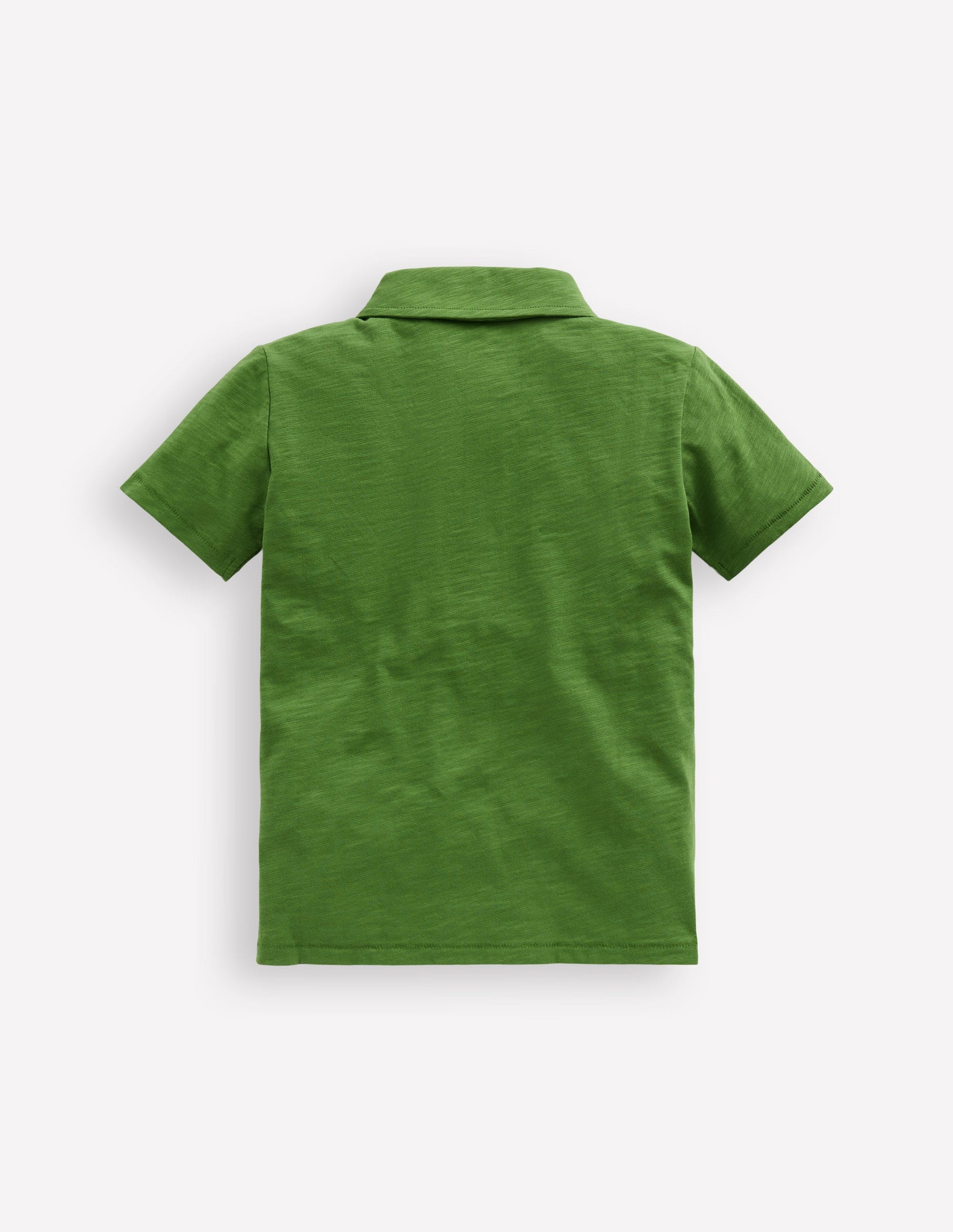 Slub Polo Shirt-Broccoli Green-2