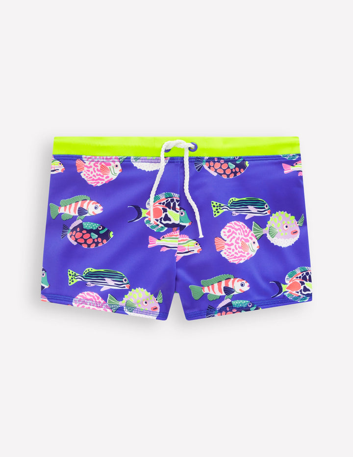 Swim Trunks-Blue Heron Fish
