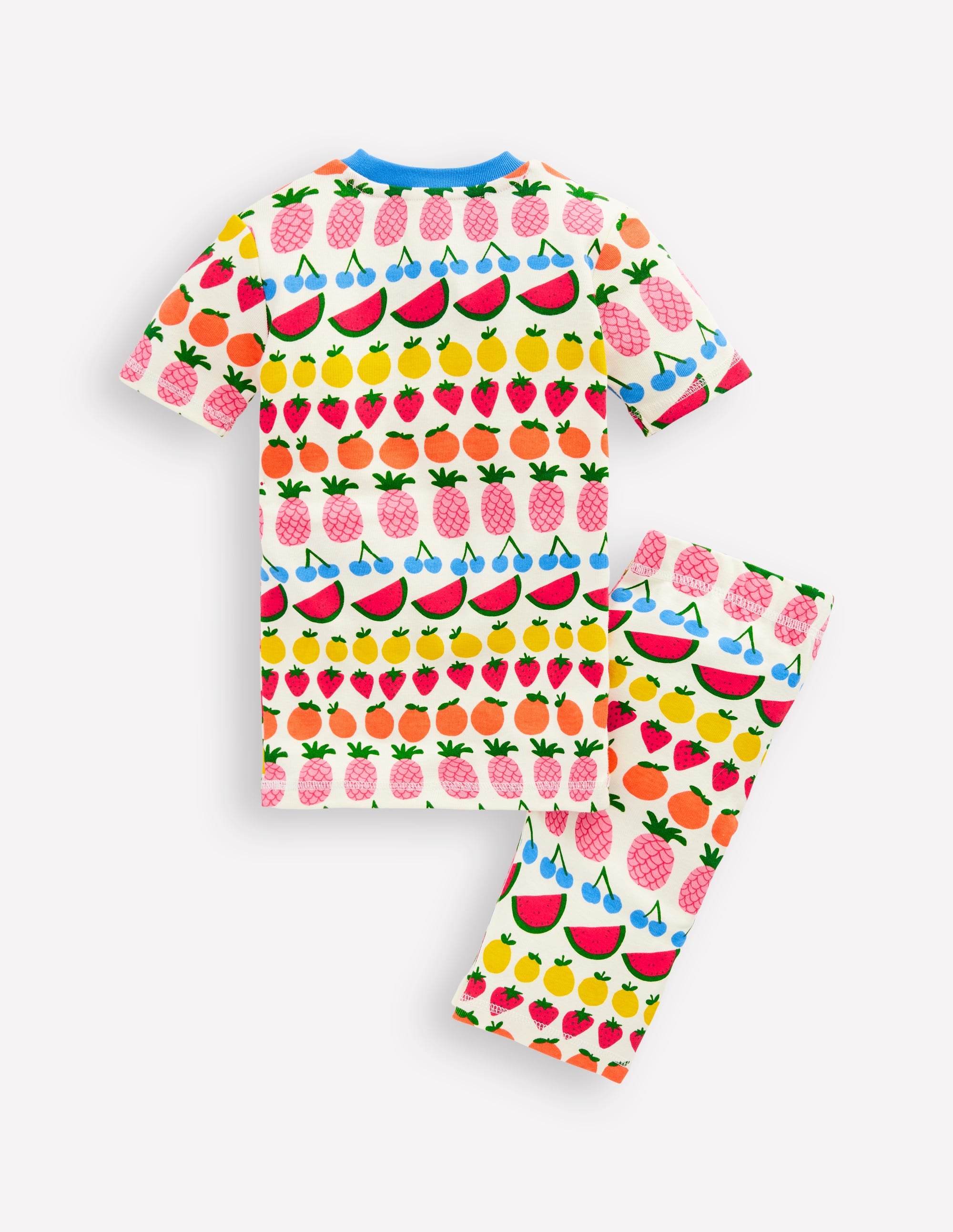 Snug Short John Pyjamas-Fruit Stripe - Image 5