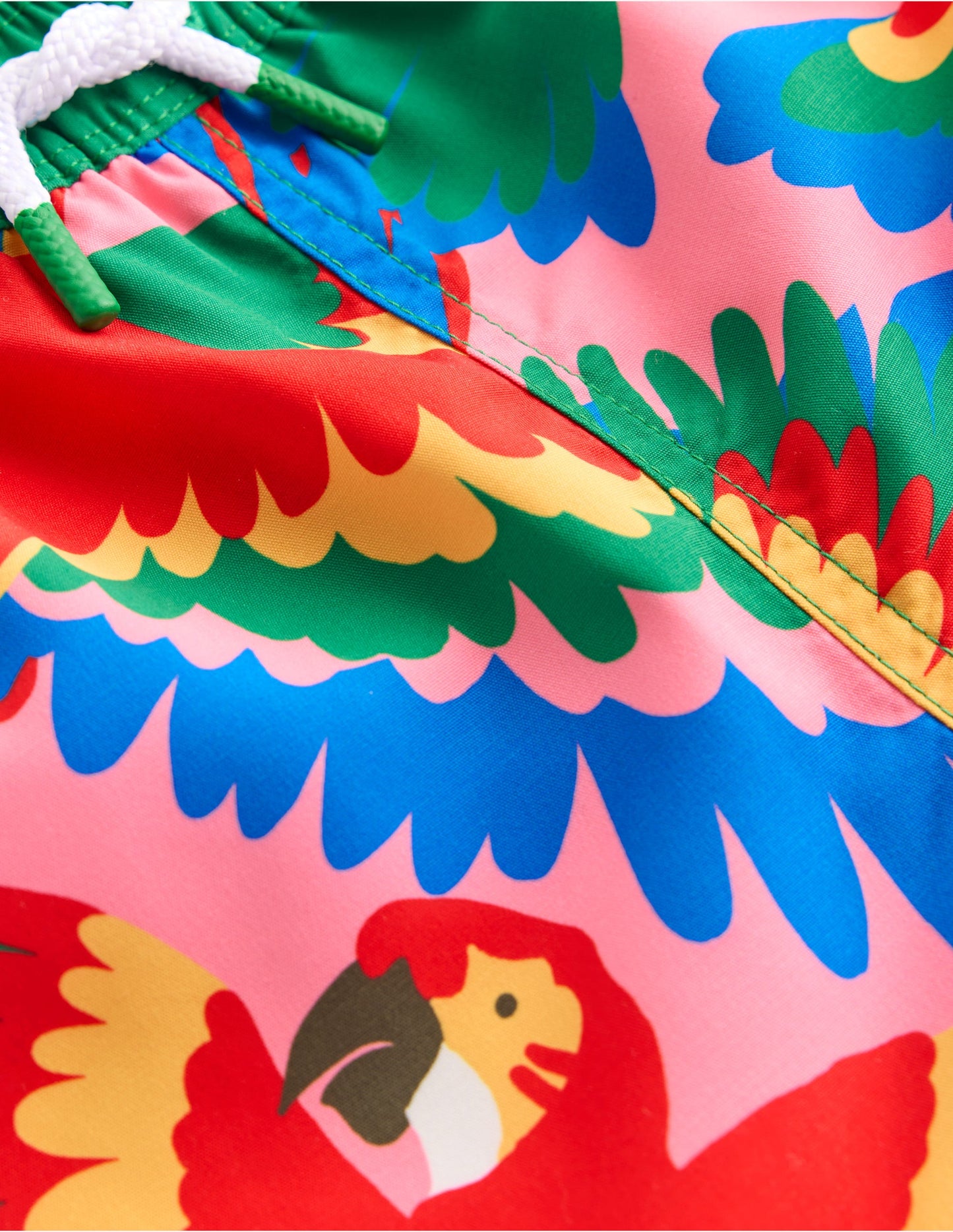 Swim Shorts-Multi Rainbow Parrot