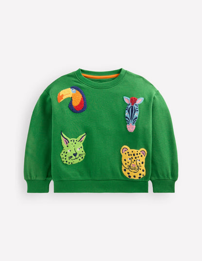 Fun Sweatshirt-Multi Animal Faces-5
