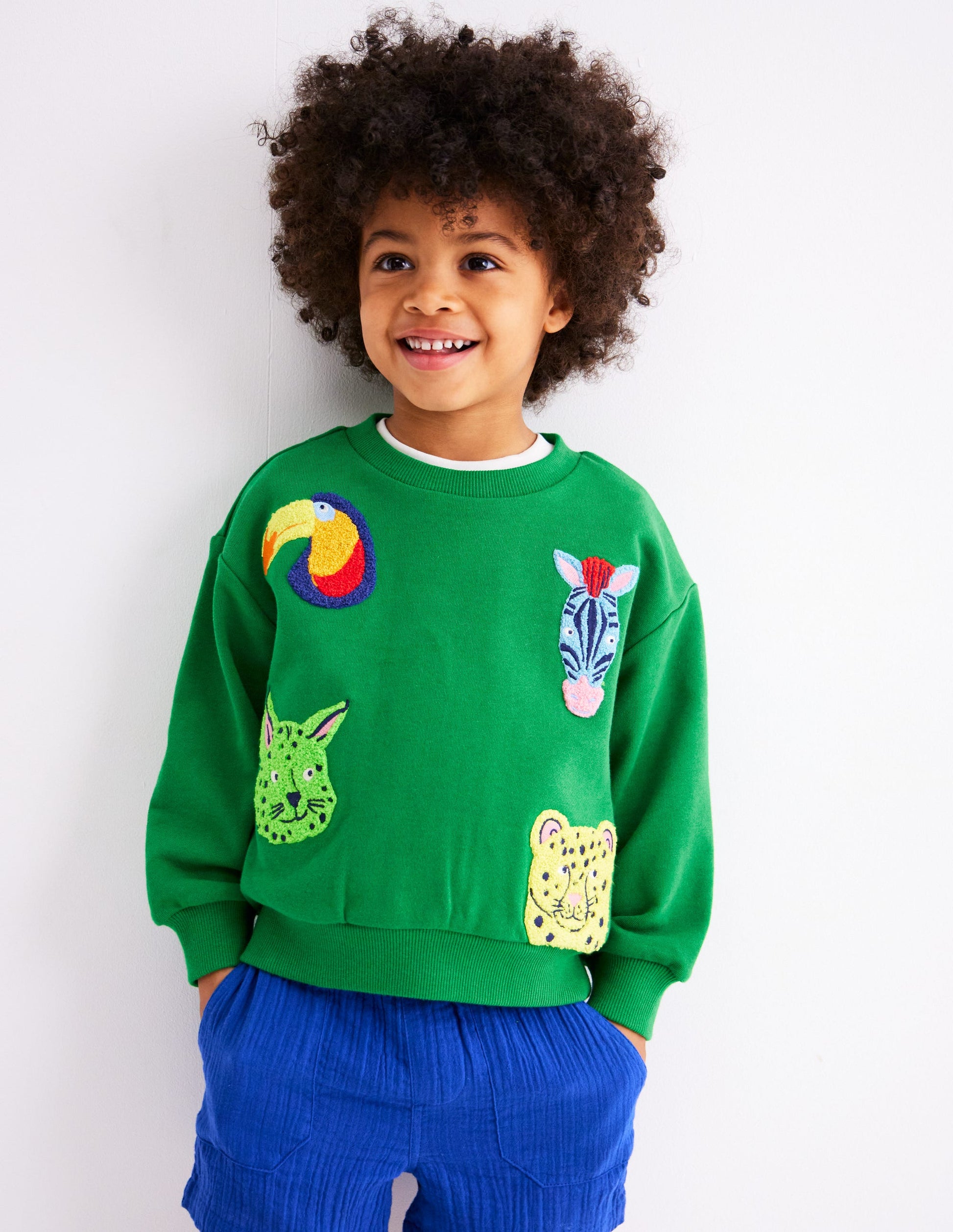 Fun Sweatshirt-Multi Animal Faces-2