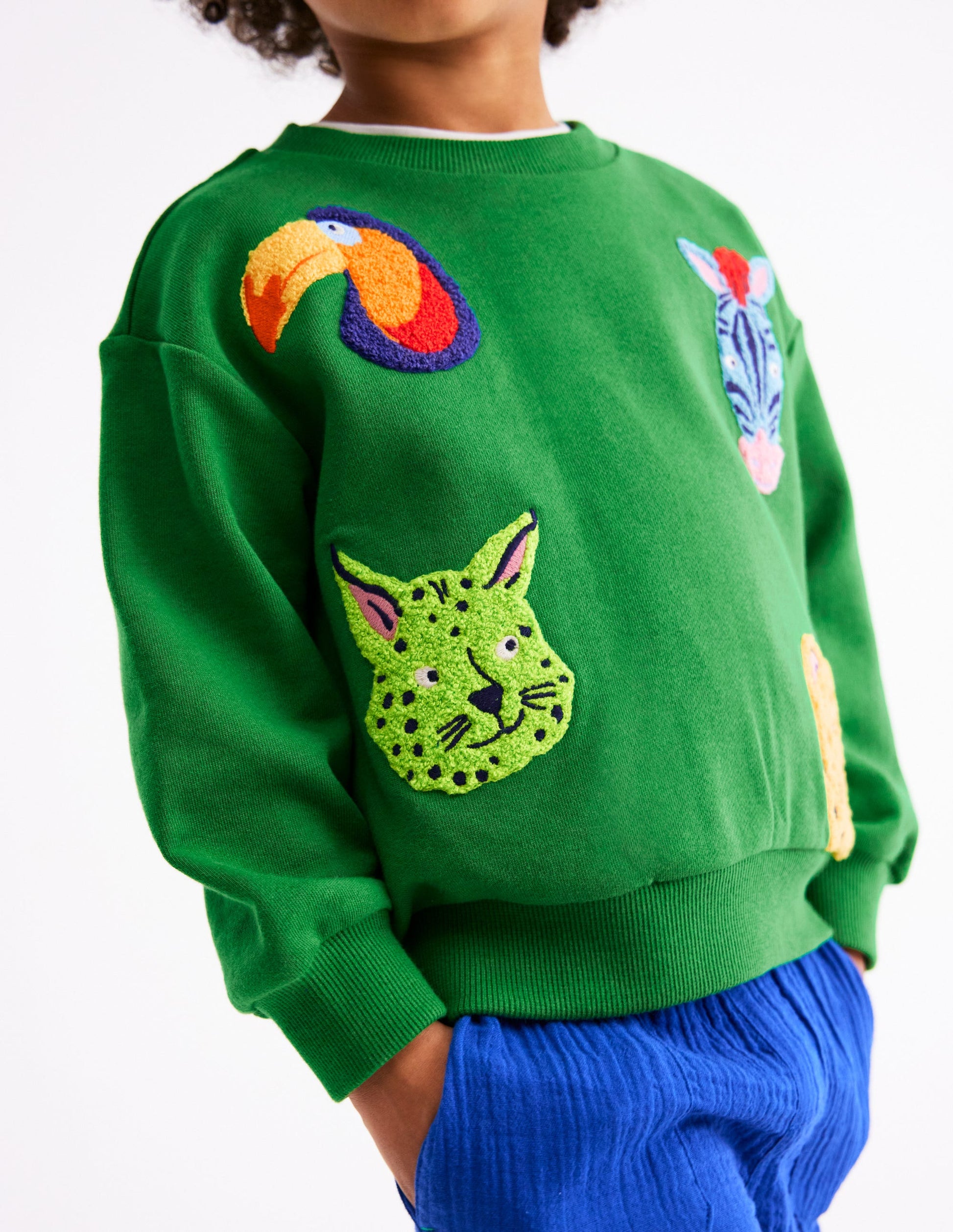 Fun Sweatshirt-Multi Animal Faces-4