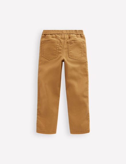 Pull-on Cotton Trouser-Stone Grey