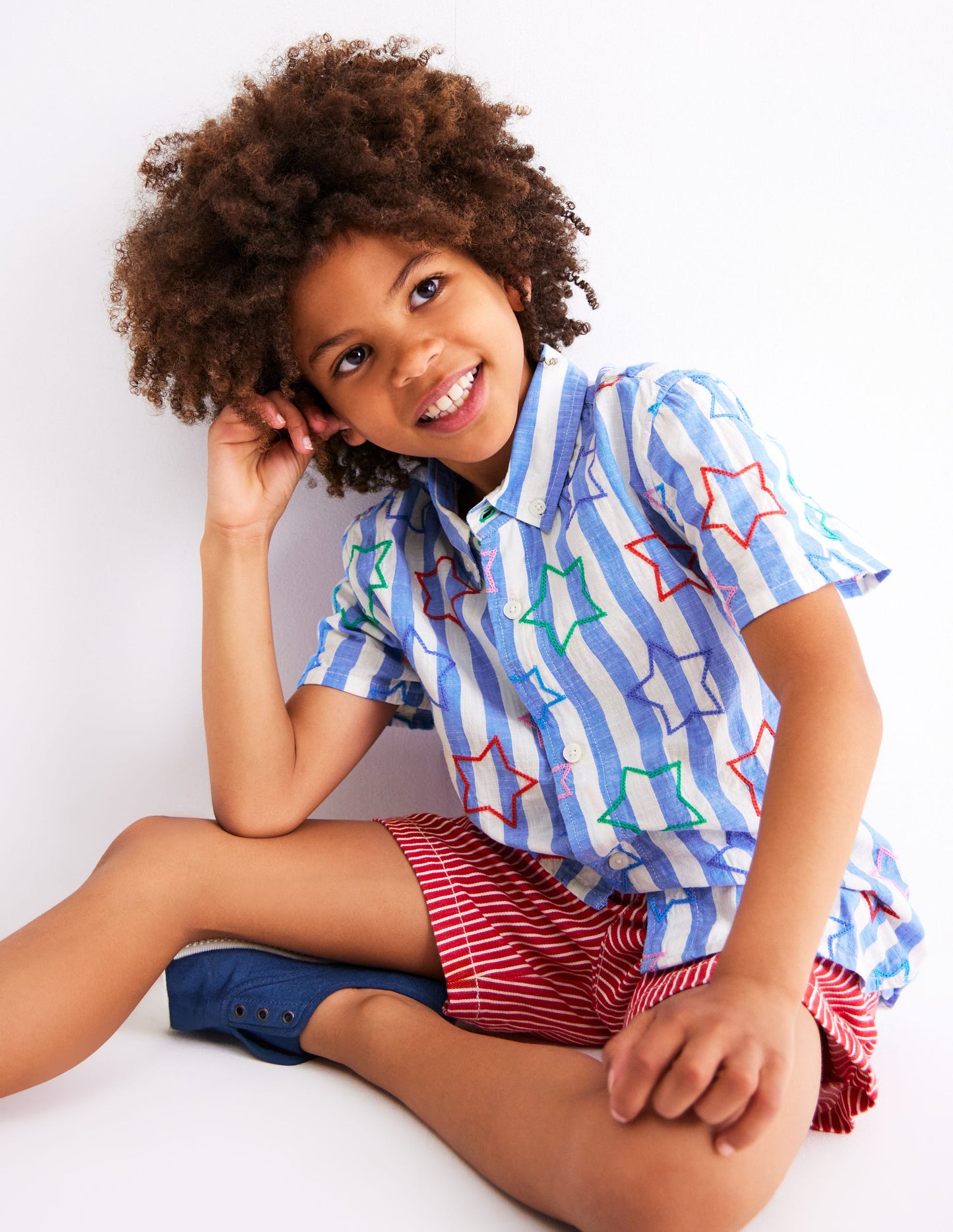 Fun Cotton Shirt-Starry Stripe