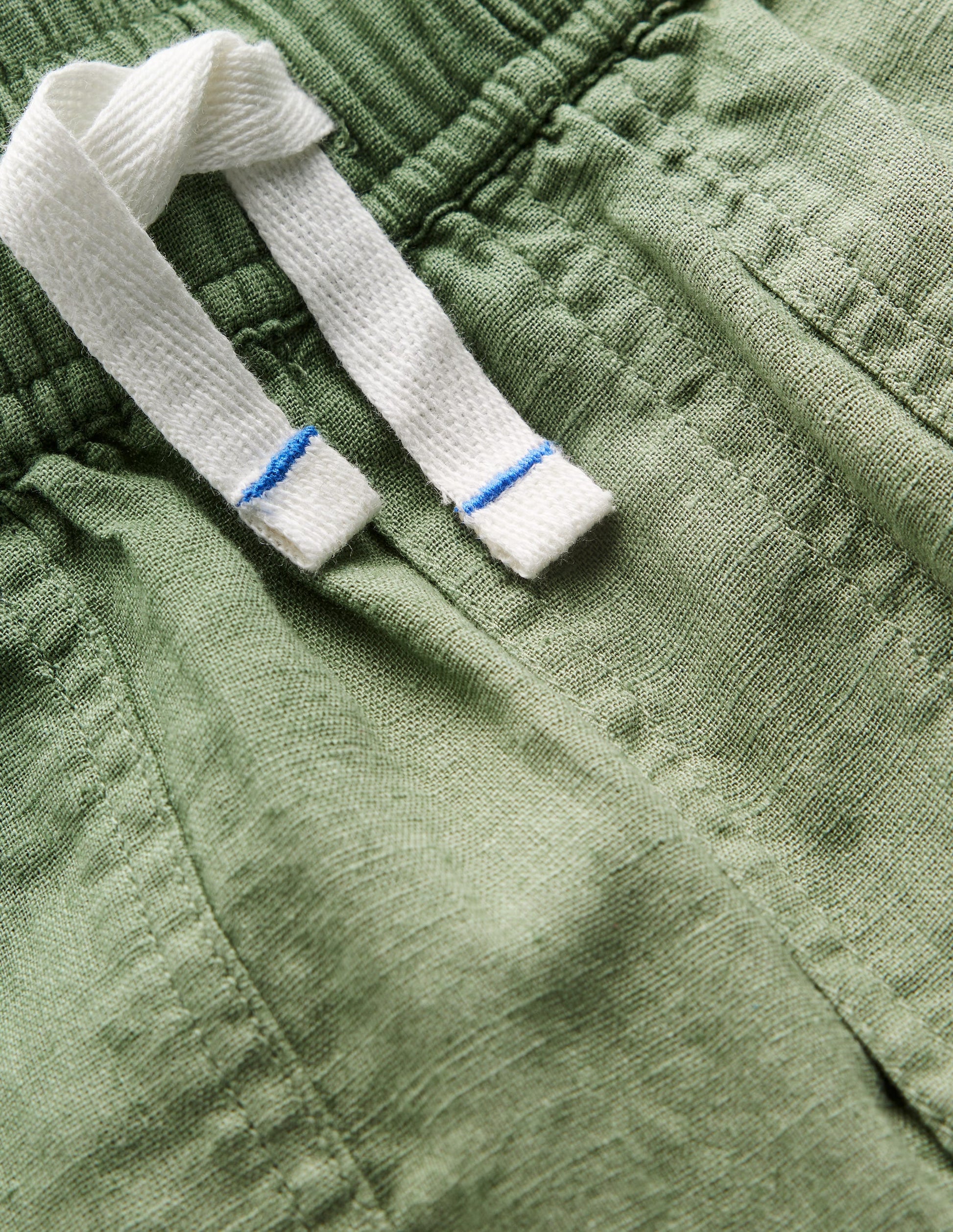 Cotton Linen Pull-on Trouser-Newt Green-4